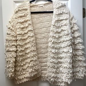 Rylee + Cru shag cardigan sweater